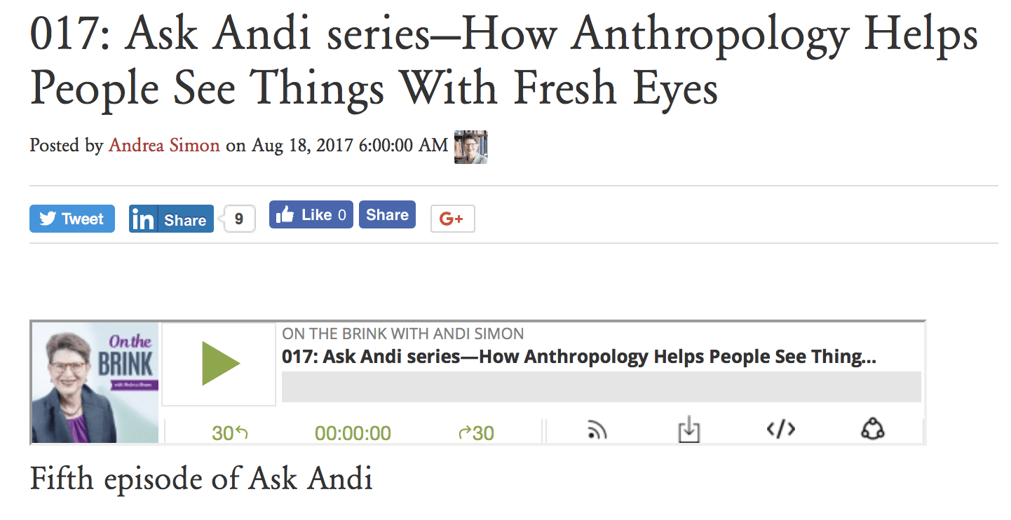 Ask Andi Anthropology Podcast