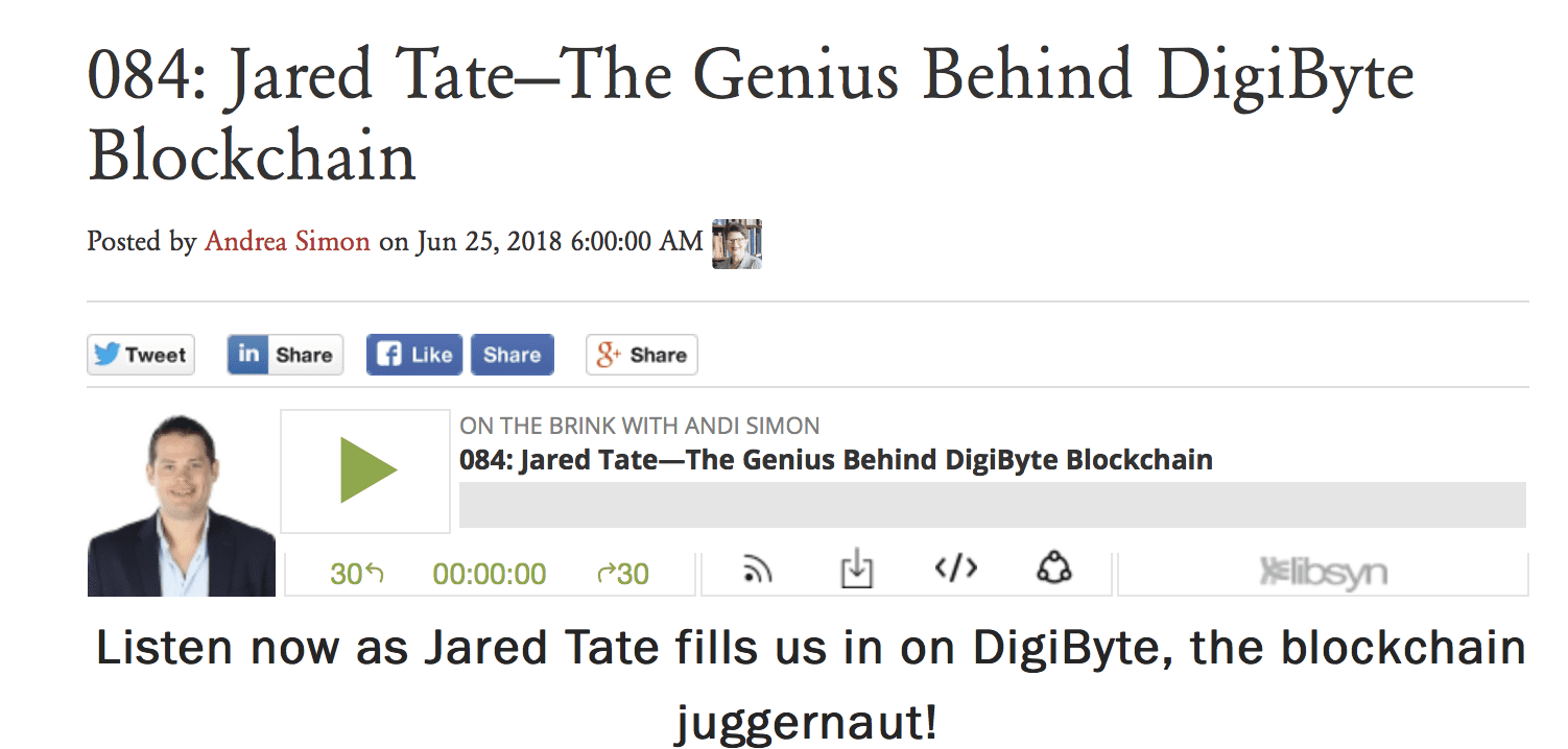 Jared Tate and DigiByte